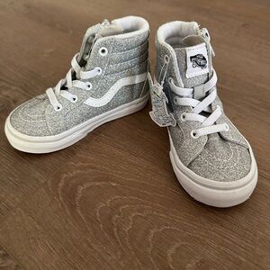 Toddler Vans Silver High Top Sneakers